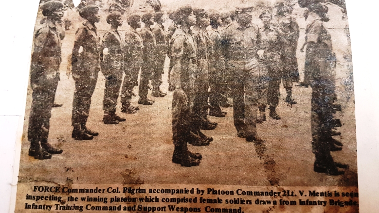 GDF Womens Army Corps, Guyana, Drill Competition 1978, Lt. Verian Mentis, GDF, Female Officers, Course 6 1976 
