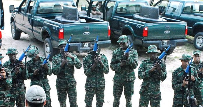 Guyana, army, equipped