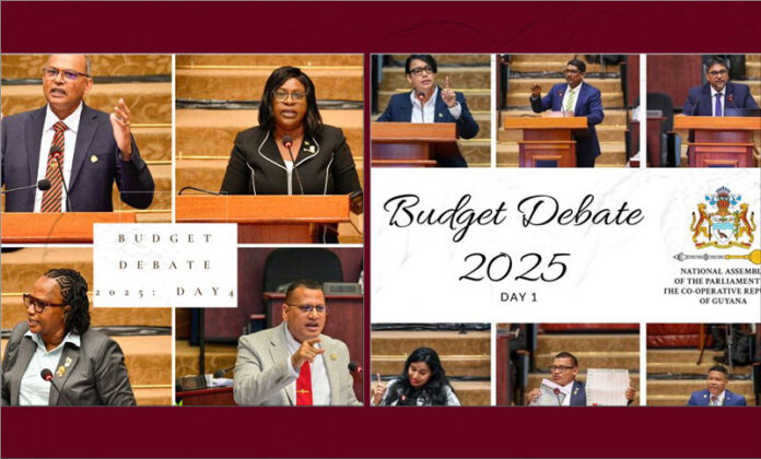 GUYANA BUDGET DEBATE PARTIES